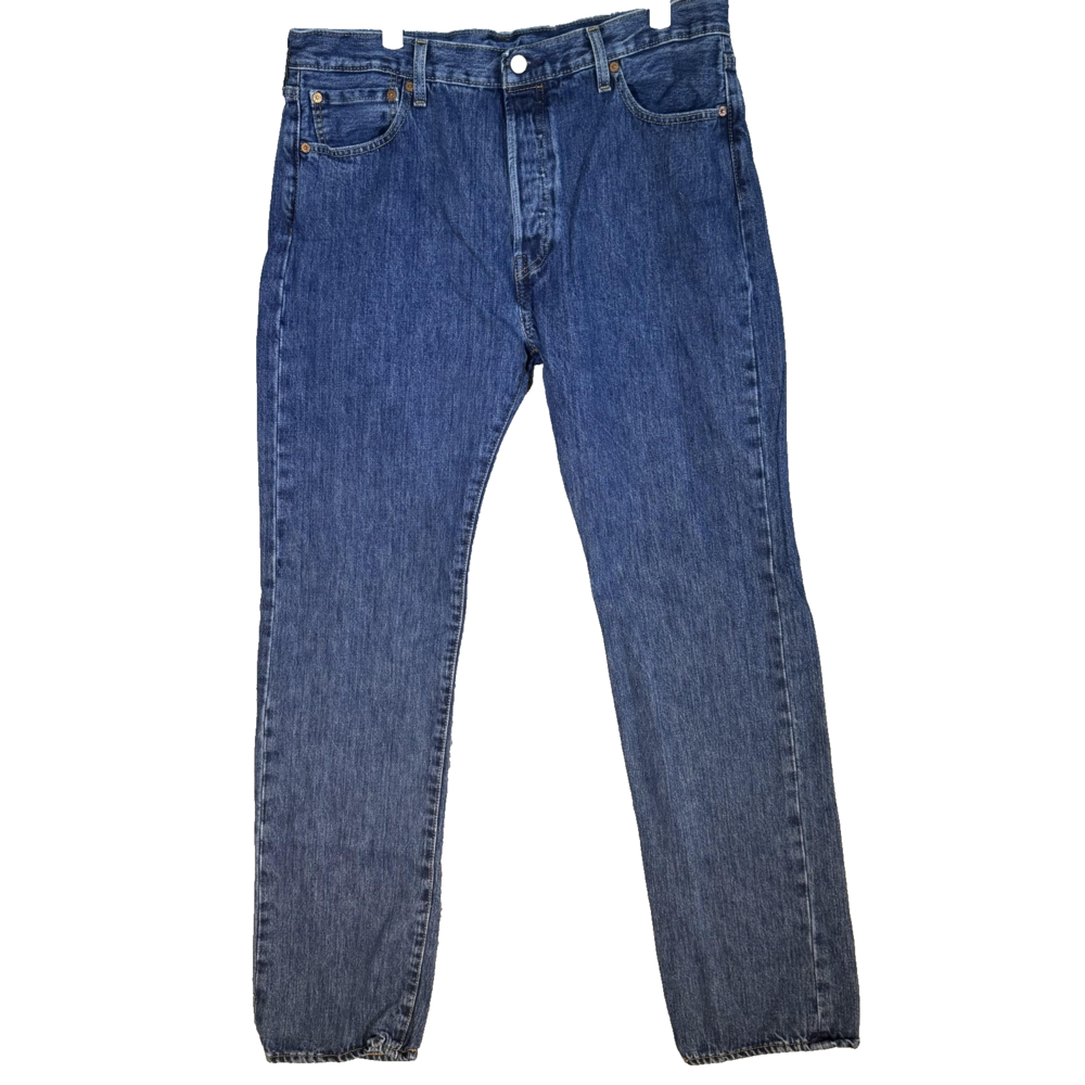 Levis 501 Jeans Mens 36x35 Blue Original Fit Straight Leg Button Fly